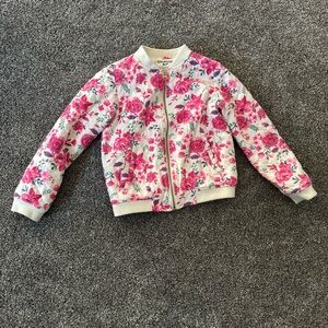 OshKosh B'gosh Pink Floral Kids Puffer Jacket size 8